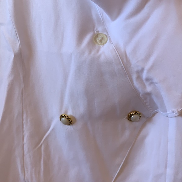 White Ruffled Collar Top - Picture 2 of 4